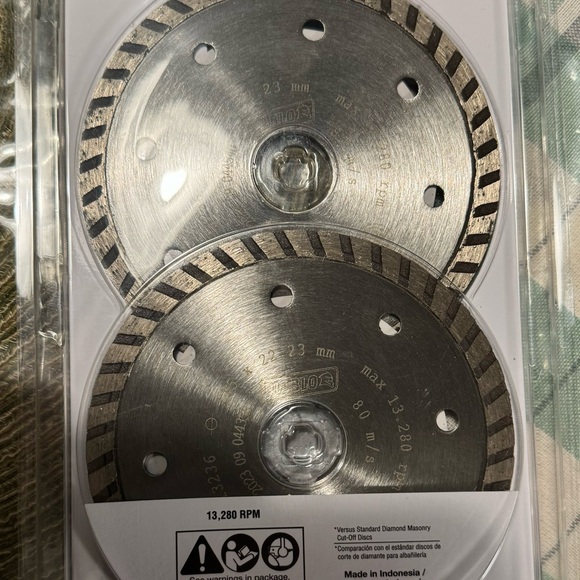 COPY - NWT Diablo Turbo Blade Diamond Masonry 4.5” 2 Blades For Angle Grinders - Picture 2 of 2